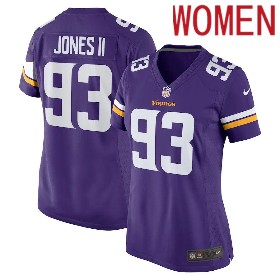 Women Minnesota Vikings #93 Patrick Jones II Nike Purple Game NFL Jersey